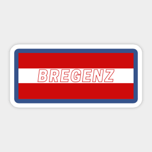 Bregenz City in Austria Flag Colors Stripes Sticker